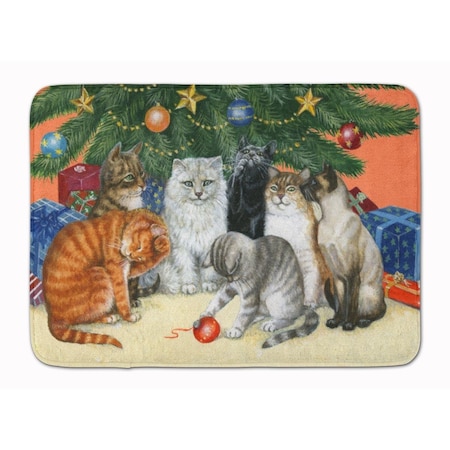 Carolines Treasures Cats Under the Christmas Tree Machine Washable Memory Foam Mat BDBA0345RUG